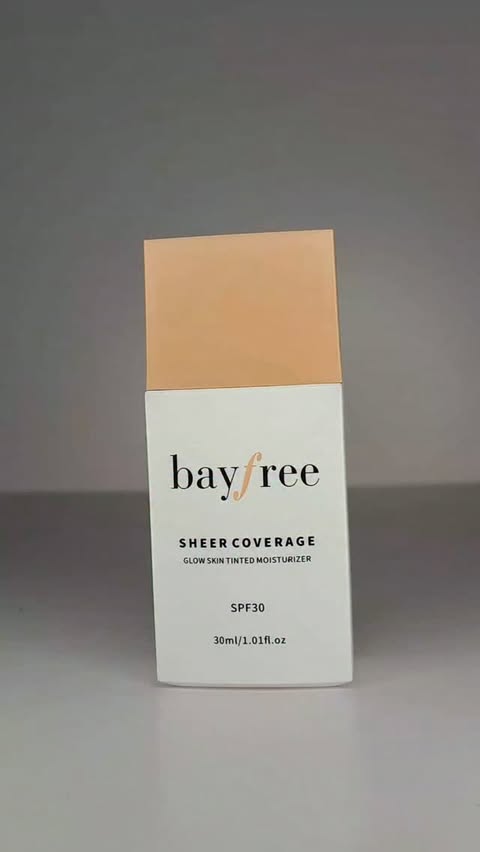 Instagram post by @amanda81.reviews for Bayfree Cosmetics. Caption reads: The Tinted Moisturizer SPF 30 from....
