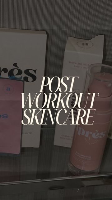 Instagram post by @livinlikearaya for Après Beauty. Caption reads: Hate feeling sweaty or dirty after a workout?....