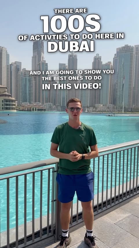 Instagram post by @_alfiewatts_ for Visit Dubai. Caption reads: DUBAI HAS SOME OF THE MOST UNMISSABLE AND....