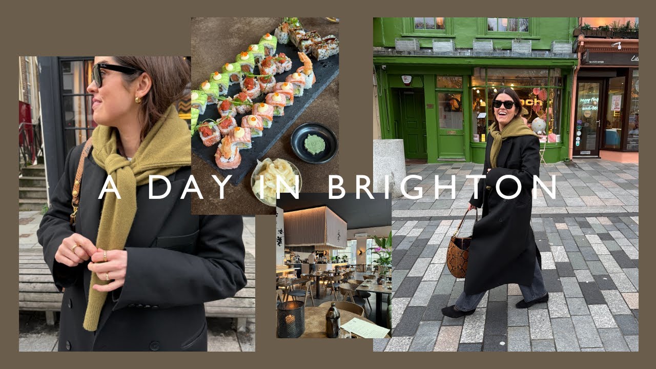 YouTube post by @TheAnnaEdit for Dunelm. Caption reads: A Brighton Day: Gym Room Updates, Unboxing Gifts &....