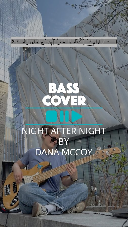 Instagram post by @susi_lotter for Thomann. Caption reads: Susi covers Night After Night by Dana McCoy on the....