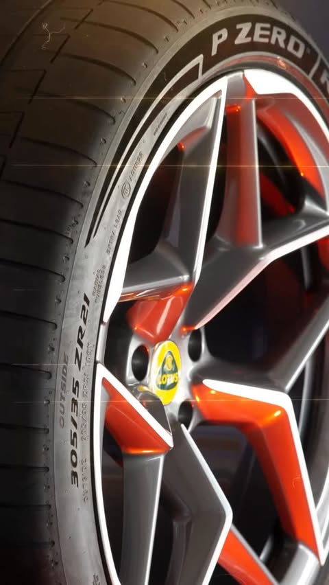 Instagram post by @lotuscars for Pirelli. Caption reads: [...] cars on track, powered by tailor-made....