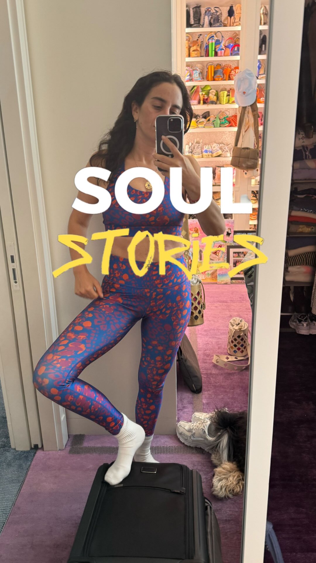 Instagram post by @zaratisch for SoulCycle. Caption reads: Soul and @Terez go way back, all the way to the....