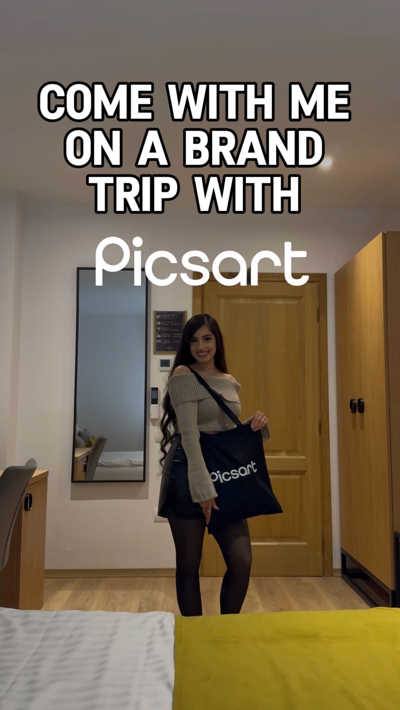 Instagram post by @gradgirlmarketing for Picsart. Caption reads: Come with me on a Halloween brand trip to Romania....