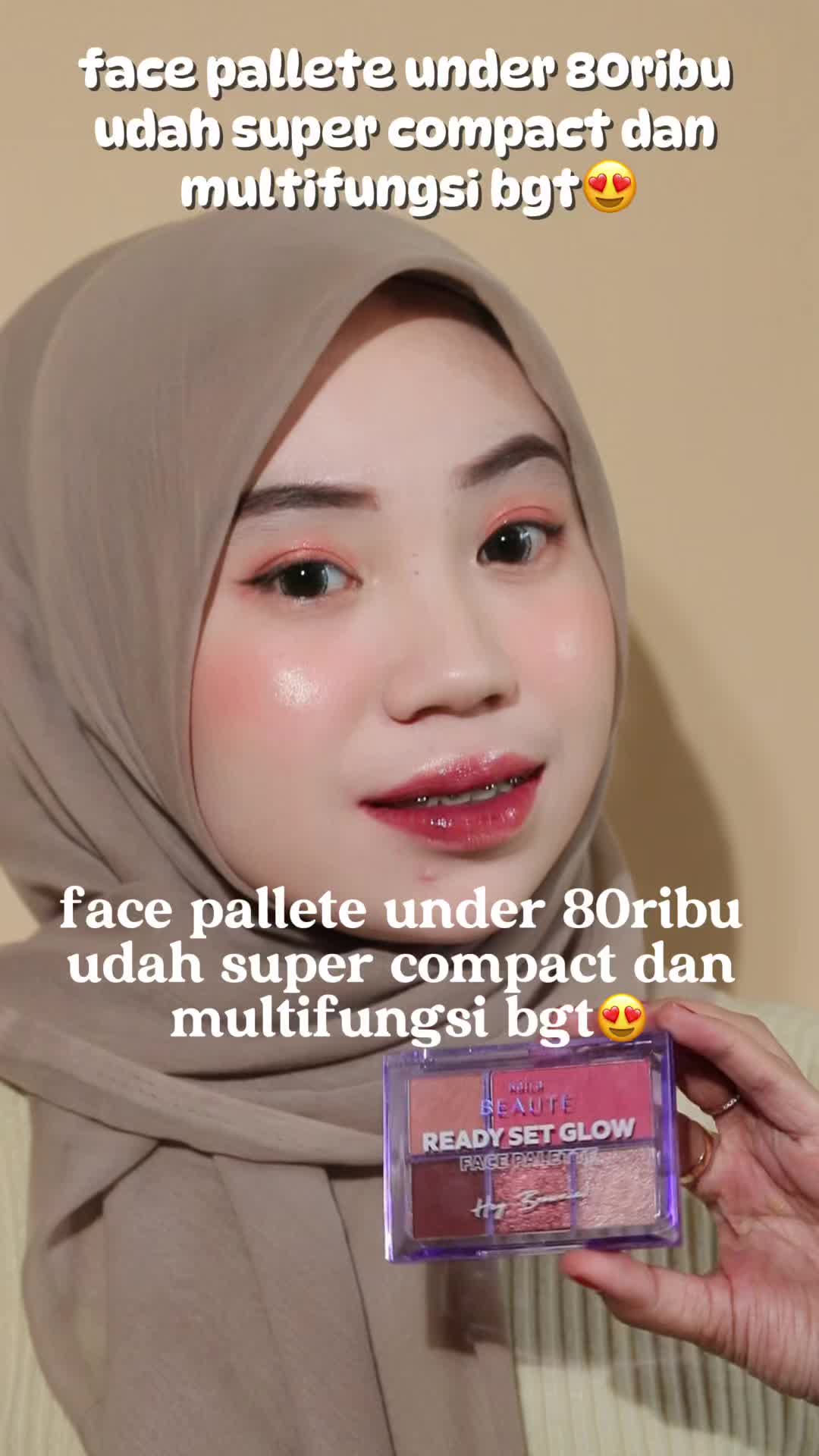 TikTok post by @afrilia_sis for KAILAID. Caption reads: [...] dulu nemu face pallet sekengkap ini😍....