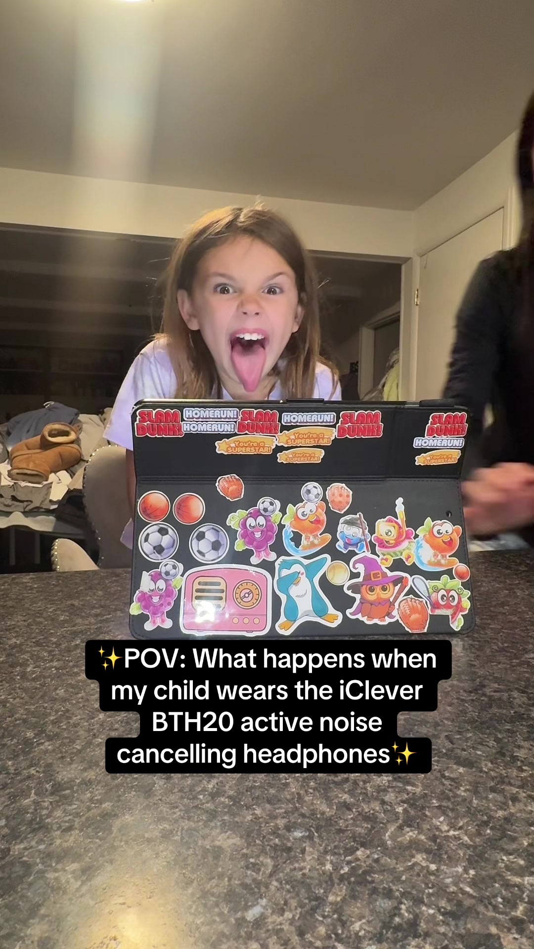 TikTok post by @lexismoun for iClever. Caption reads: We literally have multiple pairs! @iCleverKids....