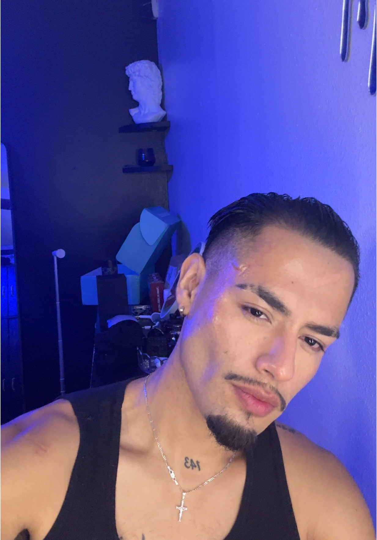 TikTok post by @heisjp143 for About-face Beauty. Caption reads: [...] tint   @Saie dew bronze  @about-face beauty....