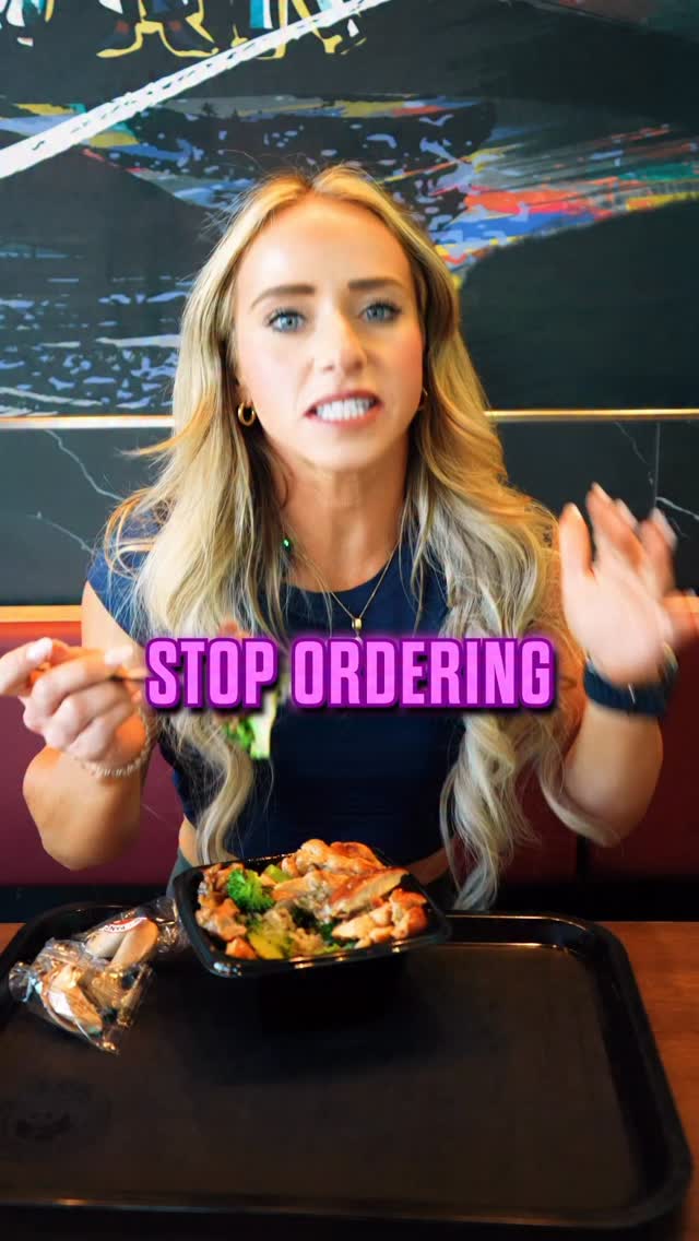 Instagram post by @zoeroseziegler for Panda Express. Caption reads: My weight loss Panda Bowl order from Panda....