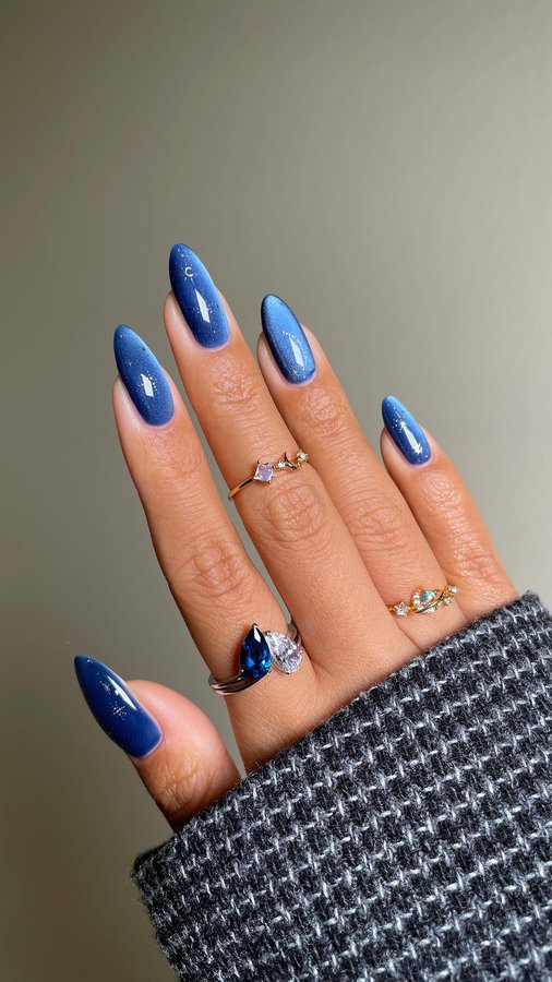 Instagram post by @sansungnails for ICEGEL. Caption reads: 🌌🌙✨
…
A little twinkle in the night....