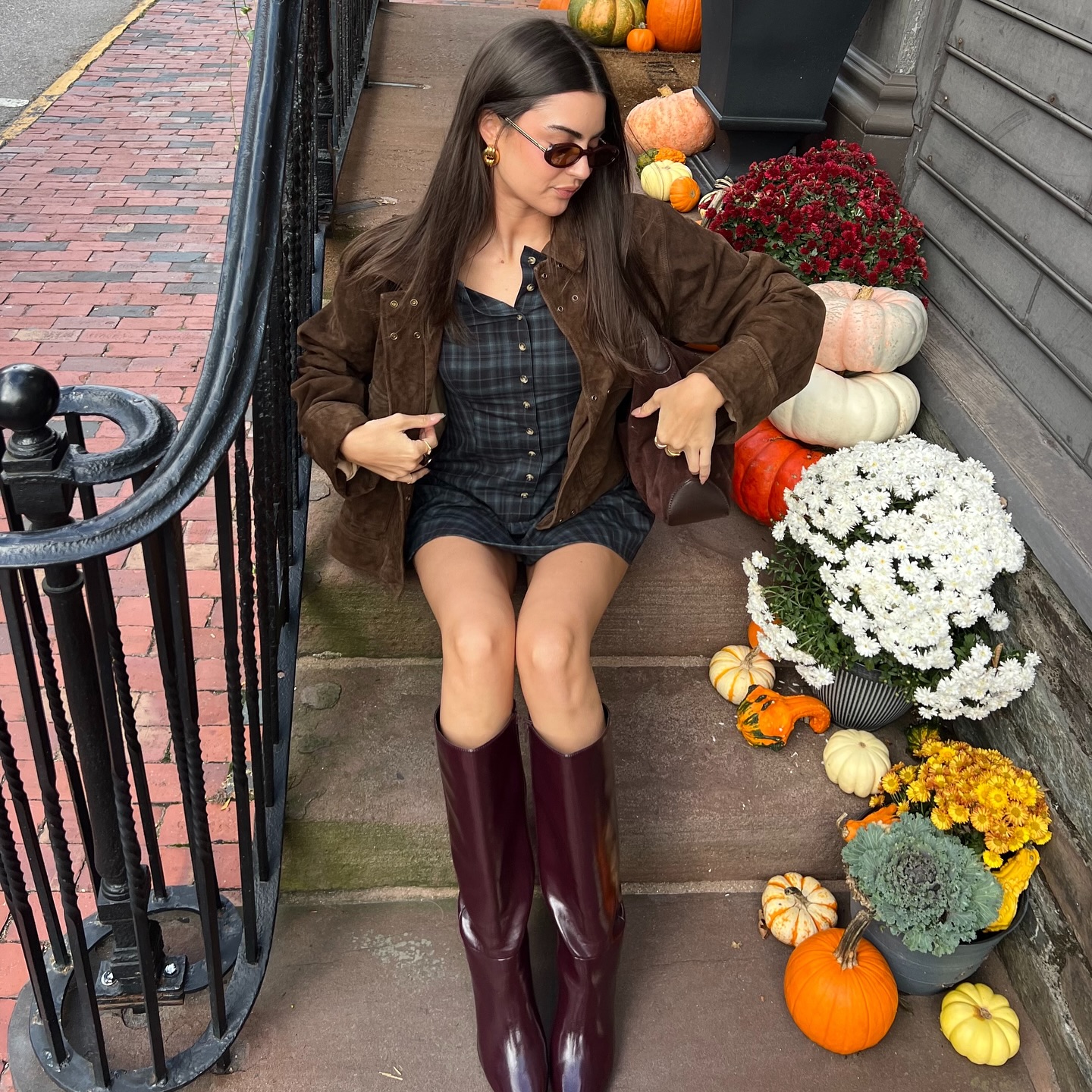 Instagram post by @rachaelkirkconnell for DSW. Caption reads: fall is in full swing here 🤎🎃🦞🍂 a much needed....
