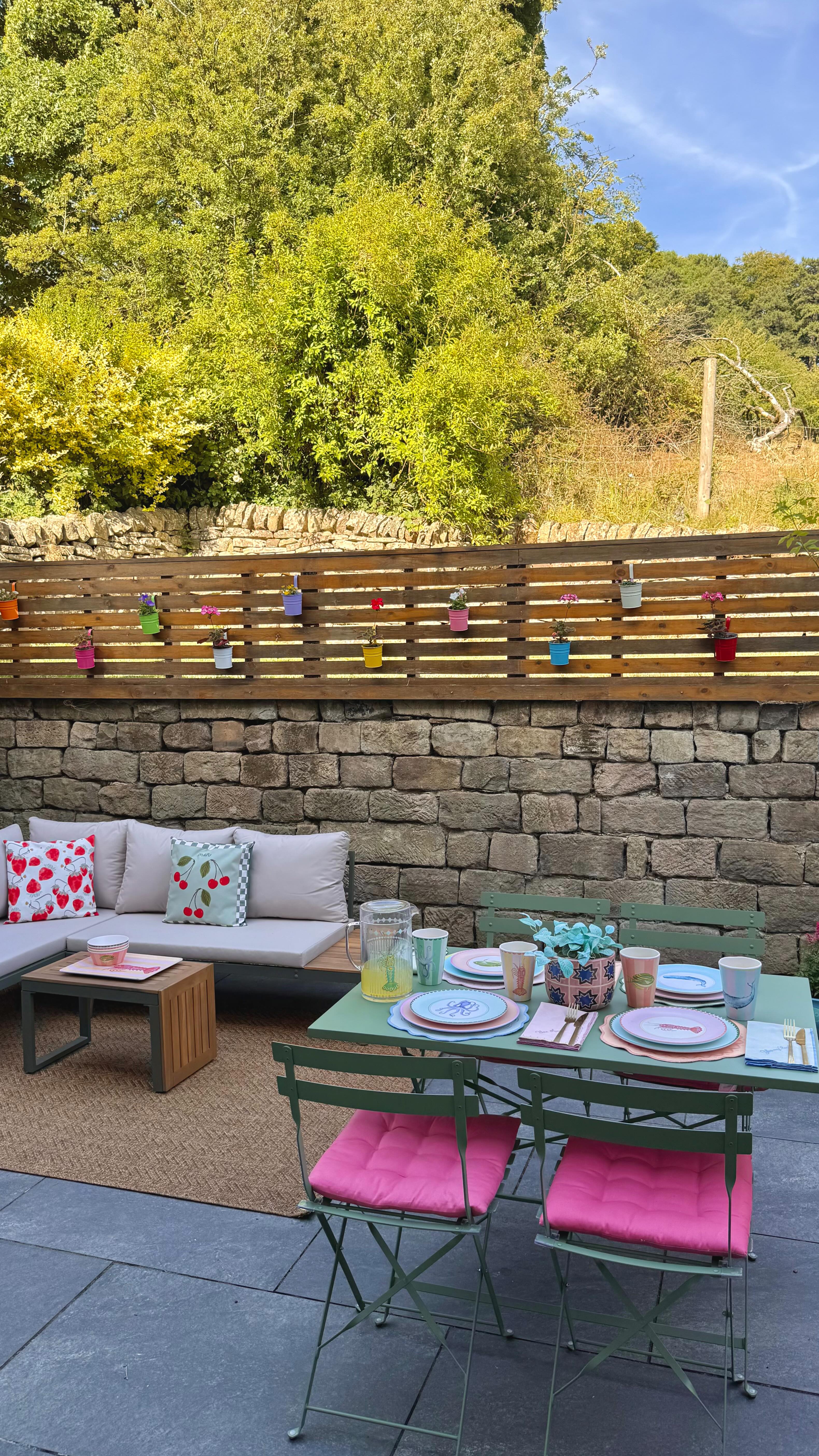 Instagram post by @megmonde for Yvonne Ellen. Caption reads: We love a @yvonneellen table set-up 🐋🦐🐠🐙 ad.