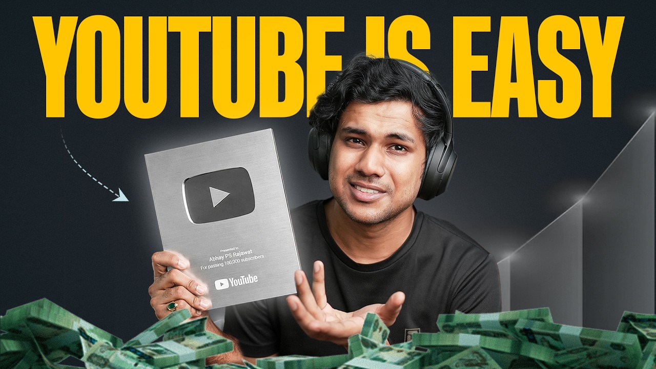 YouTube post by @AbhayPSRajawat for Envato Elements. Caption reads: Making Content Creation SO Easy anyone can MASTER....