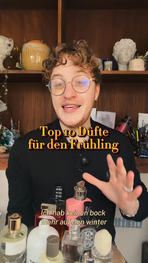 Instagram post by @tobi.esters.parfum for Parfums Lubner. Caption reads: Werbung - Das ist meine Top 10 für den Frühling....