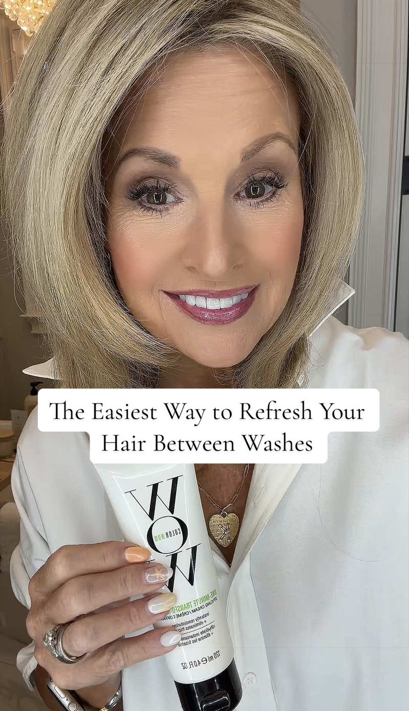 TikTok post by @kimberlyannchristian for Color Wow Hair. Caption reads: [...] day hair products. 🧡@Color Wow Hair....