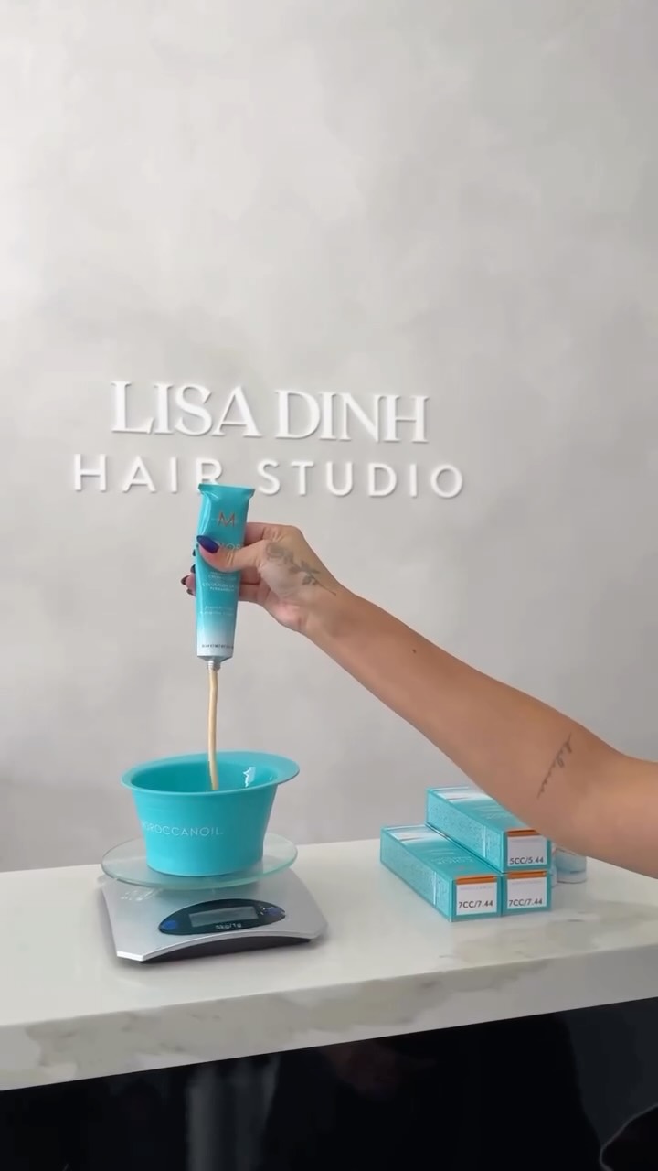 Instagram post by @hairbrained_official for Moroccanoil Professionals. Caption reads: Moroccanoil’s NEW Intense Coppers in Color....