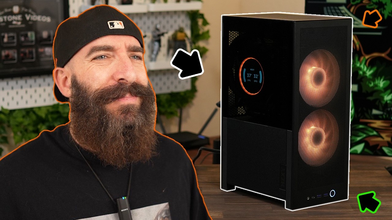 YouTube post by @DanKamYouKnow for NZXT. Caption reads: [...] Mini ITX PC Case might be my favorite......