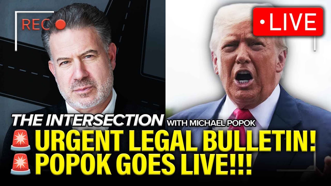 YouTube post by @MeidasTouch for Smalls. Caption reads: LIVE: Popok Gives URGENT UPDATE on Breaking Legal....