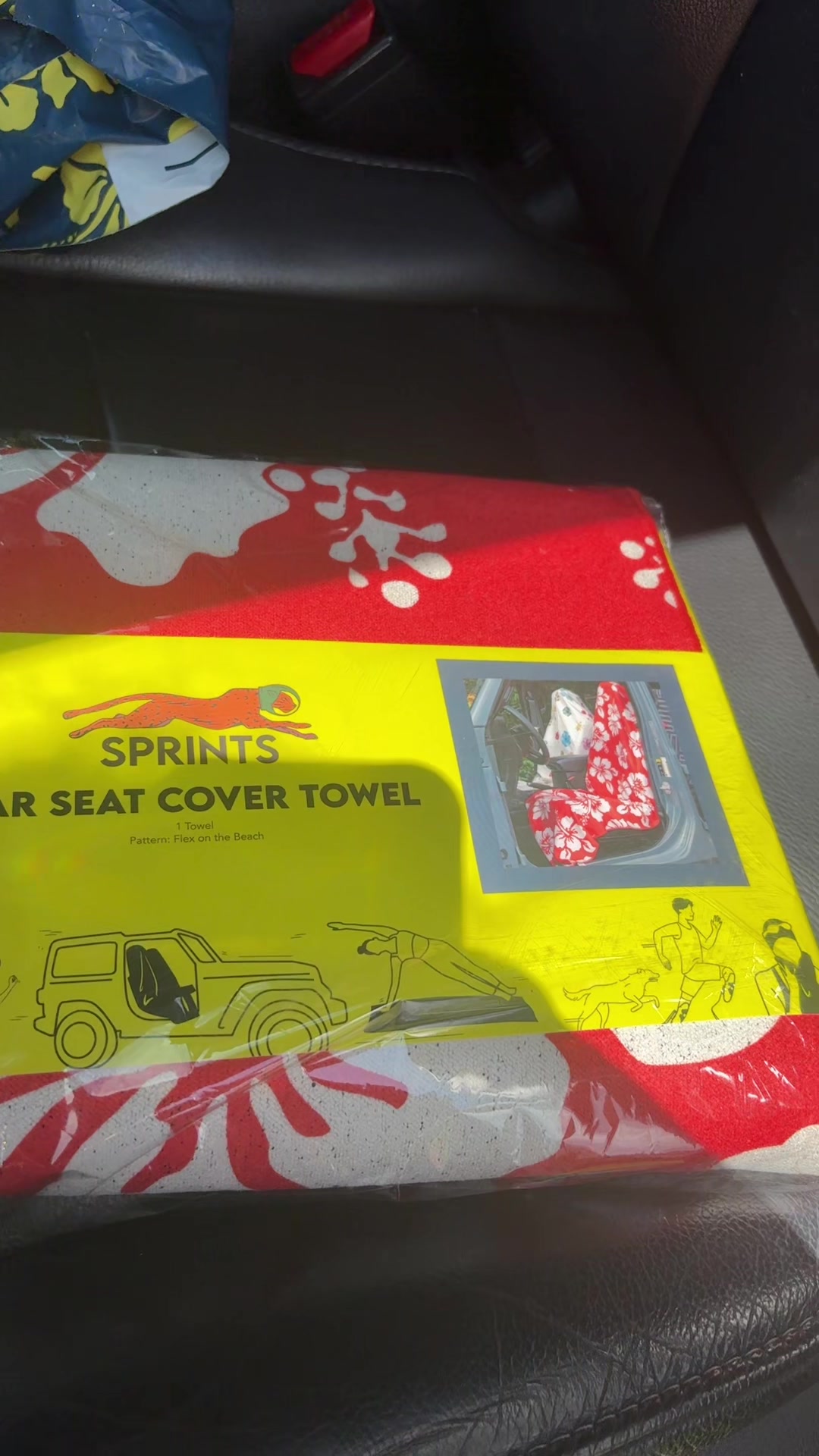 TikTok post by @nyc2440 for Sprints. Caption reads: Sprints Car Seat Towel keeps seat cool in hot....