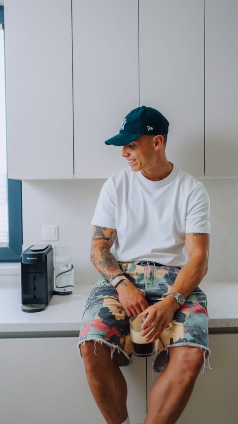 Instagram post by @realdavidluu for Nespresso. Caption reads: [...] starts with coconut and ice. 🥥🧊☀️....