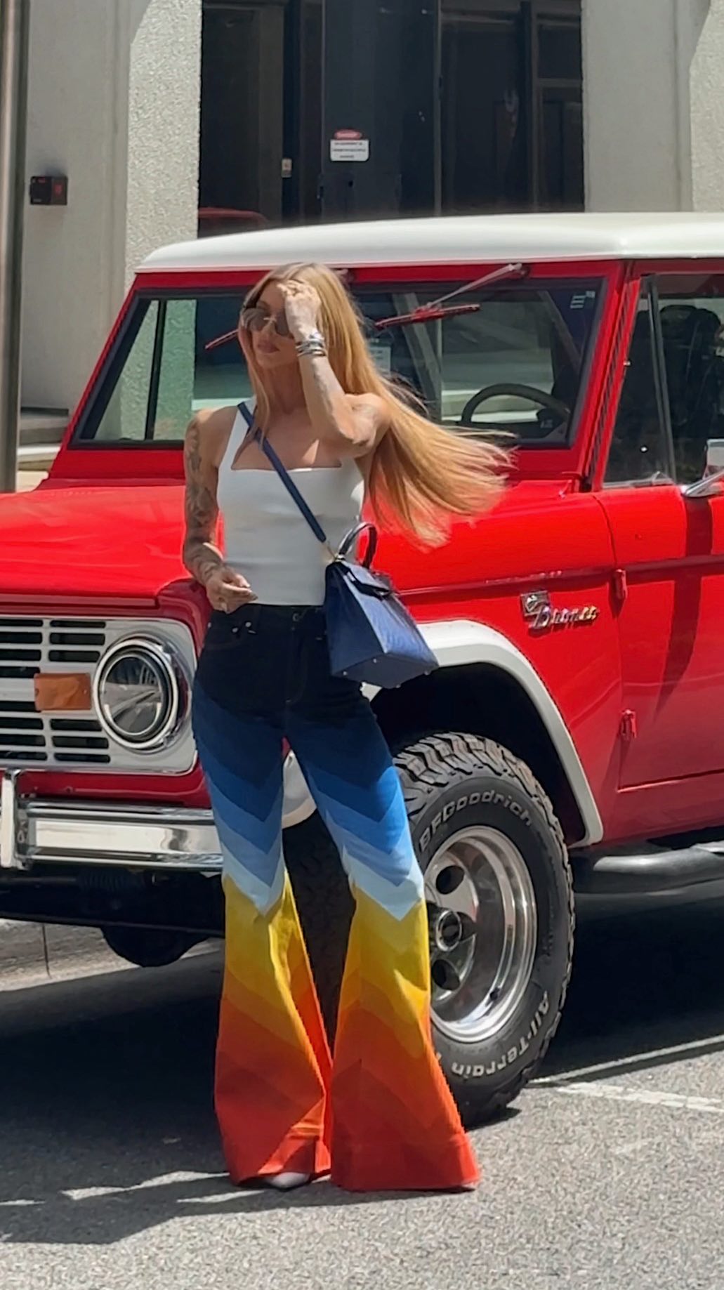 Instagram post by @mawhizmett for Ford Bronco. Caption reads: I mean obviously? In my new @aliceandolivia +....