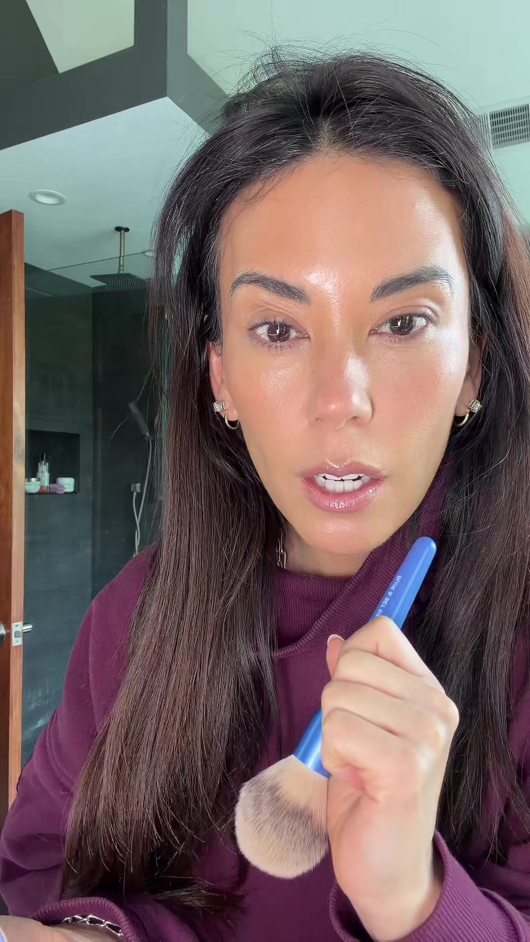 TikTok post by @lifeaskristinab2 for Doll 10 Beauty. Caption reads: From greasy to glowy with my fav @Doll 10 Beauty....