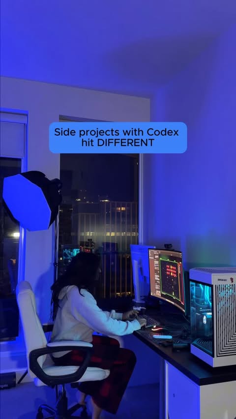 Instagram post by @deepister.tech for OpenAI. Caption reads: [...] it out with Codex. #ChatGPTPartner....
