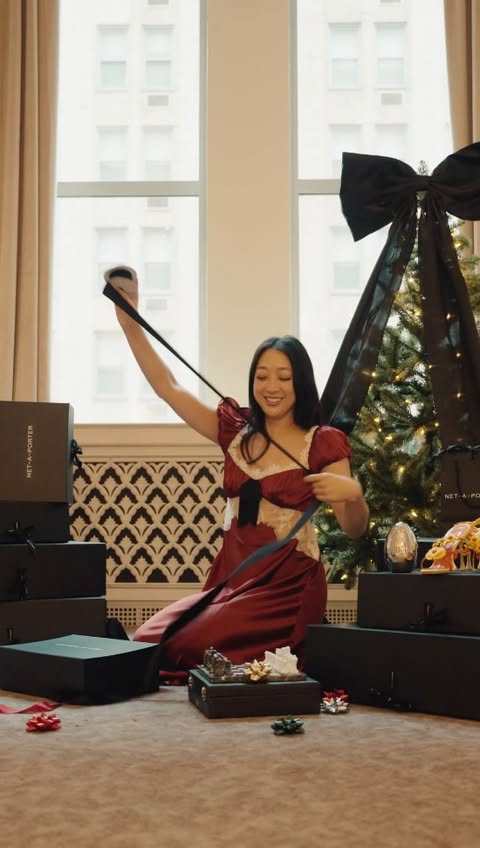 Instagram post by @theserenagoh for NET-A-PORTER. Caption reads: [...] season? I’ve been trusting @netaporter to do....