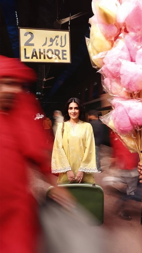 Instagram post by @ayezakhan.ak for Sapphire. Caption reads: [...] 12th Feb 4PM | In-stores 13th Feb (Sapphire....
