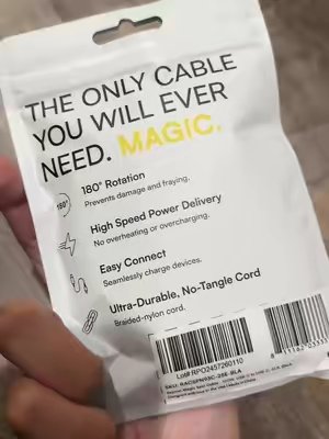 TikTok post by @aprilor for Raycon. Caption reads: @Raycon Global #charger #long #fyp #180rotation.