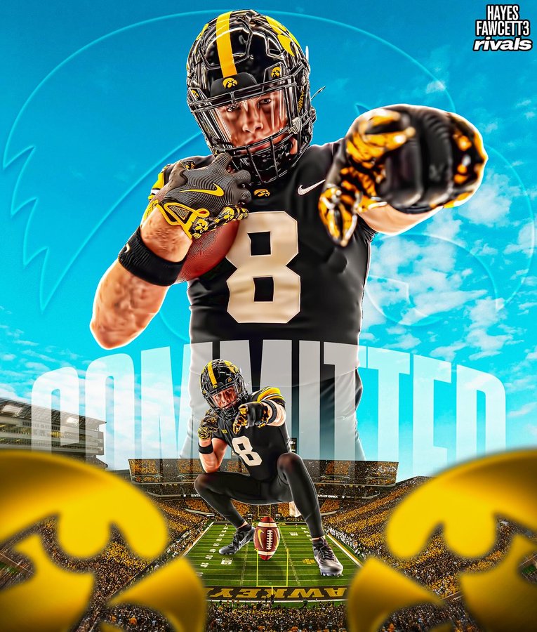 Instagram post by @elitecollegefootball for Barstool Sports. Caption reads: BREAKING: Class of 2026 TE Luke Brewer has....