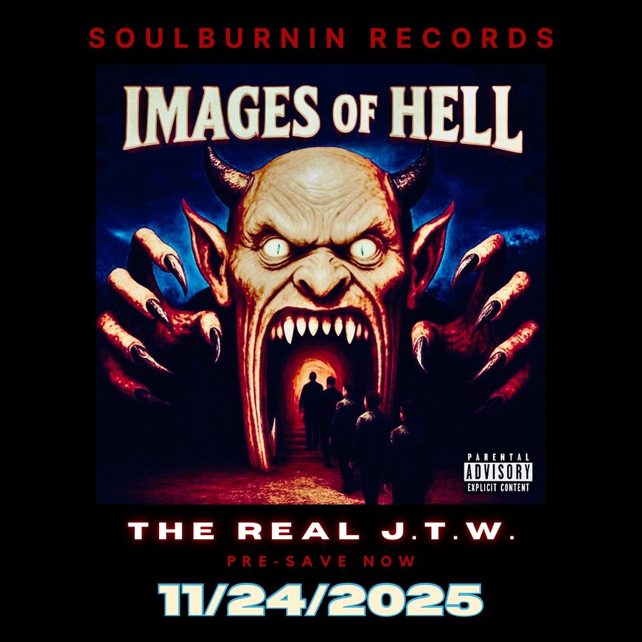 Instagram post by @therealj.t.w for BeatStars. Caption reads: My New Track “IMAGES OF HELL” Is Set To Drop On....