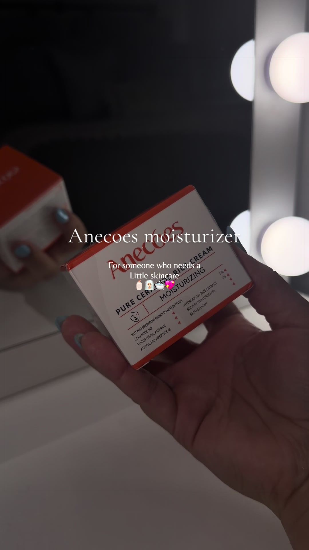 TikTok post by @cookingwith.rosita for ANECOES. Caption reads: [...] this great skincare routine 🧖🏼‍♀️🫶✨....