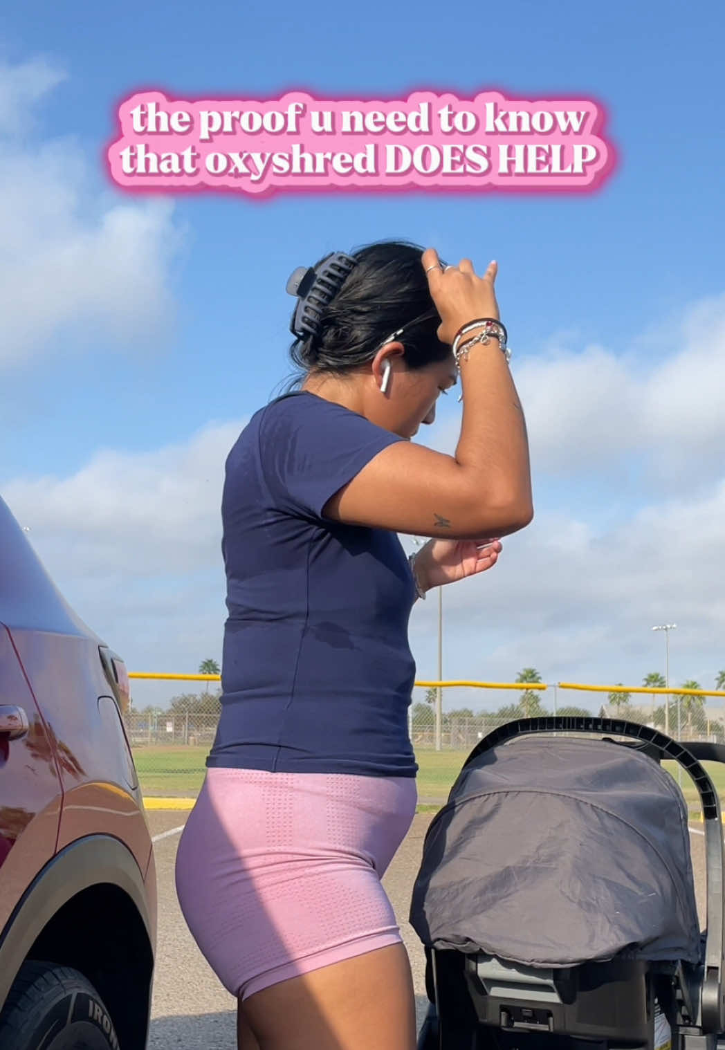 TikTok post by @kiaranaleman for EHPlabs. Caption reads: I need my morning juice 🧃 @ehplabs #oxyshred....