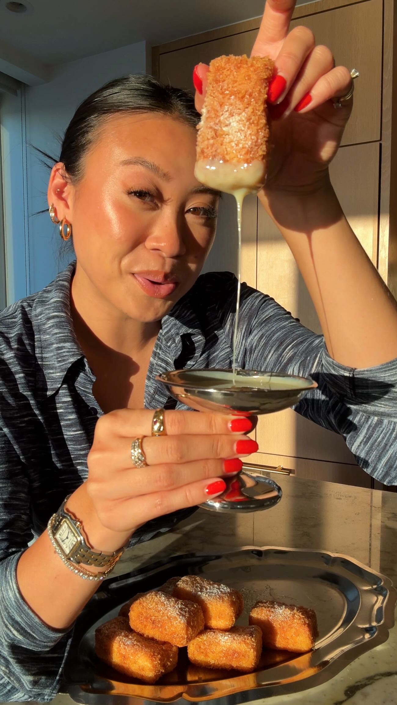 Instagram post by @emeraldcchan for Gonna Need Milk. Caption reads: Yes, you can actually fry milk. And yes, it’s....