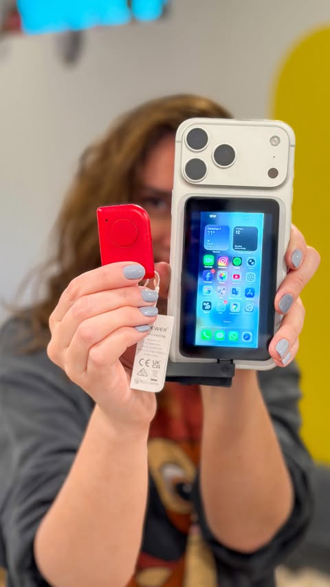 Instagram post by @sarainamerica for NEEWER. Caption reads: [...] content! With these compact yet powerful....