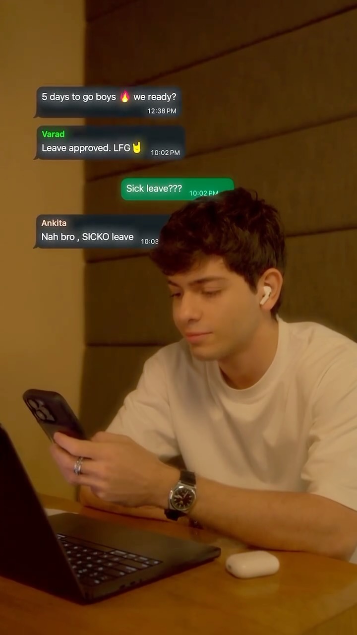 Instagram post by @bookmyshow.live for BookMyShow. Caption reads: SICKO LEAVE is taking over India🔥

Plan the show....