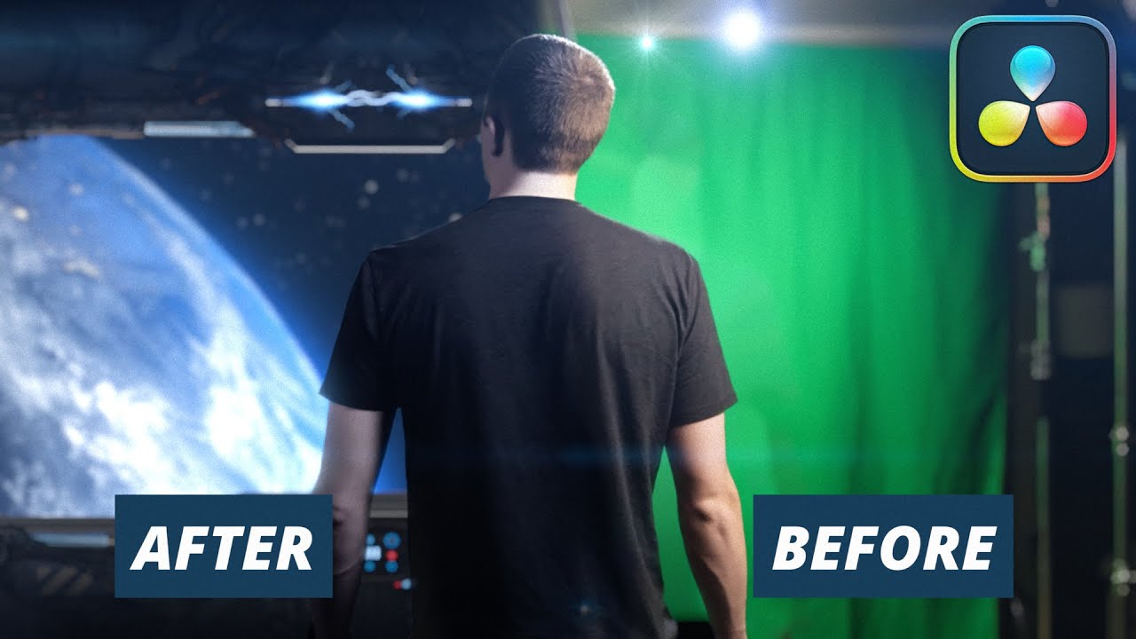 YouTube post by @JakeWipp for Audiio. Caption reads: Master Green Screens in DaVinci Resolve Fusion.