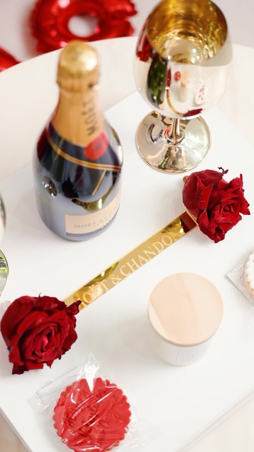 Instagram post by @akinfaminu for Moët & Chandon. Caption reads: Giveaway with @moetchandon 😍🌹 It’s the season of....
