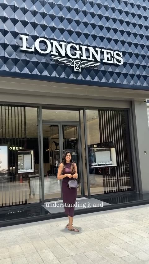 Instagram post by @rakshanaselvaraj for Longines. Caption reads: [...] 🤌🏼 Step into the timeless world of....