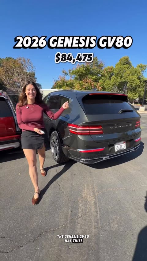 Instagram post by @mobile_mama_reviews for Genesis USA. Caption reads: The @genesis_usa GV80 is full of surprises!....