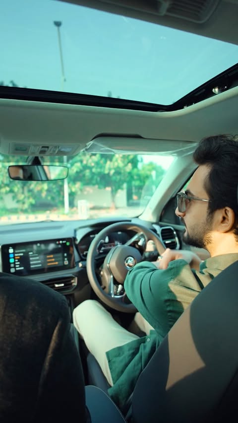 Instagram post by @m.u.d.i.t.mehrotra for Škoda Auto. Caption reads: #Ad Premium isn’t about one standout feature it’s....