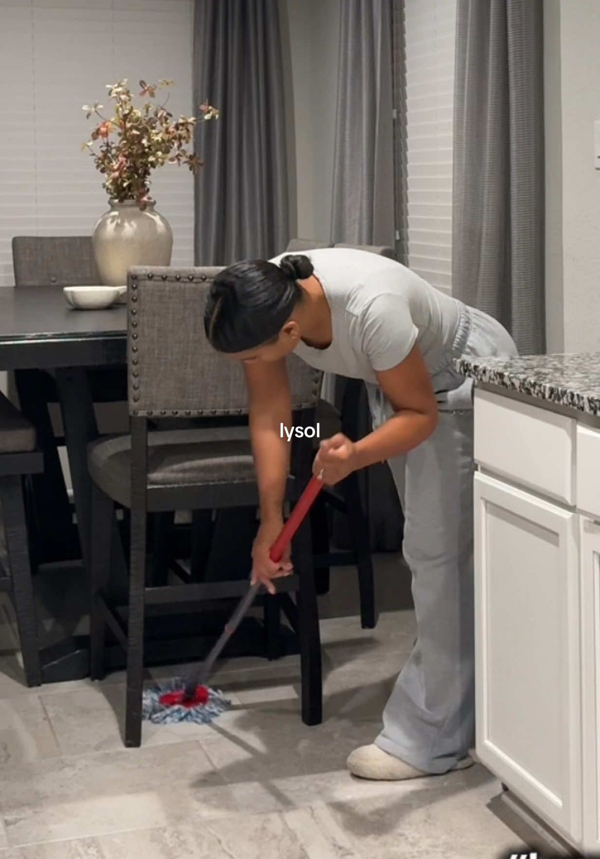 TikTok post by @daesharena for Lysol. Caption reads: #ad Closing the house down with the help of the....