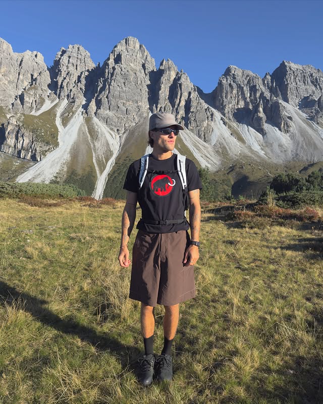 Instagram post by @philipp.swrz for Mammut. Caption reads: Ad | Back to our local backcountry🌀 @mammut....