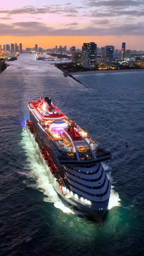 Instagram post by @nice_afts for Virgin Voyages. Caption reads: [...] cruise yet ⚓️ Ever sail with Virgin....