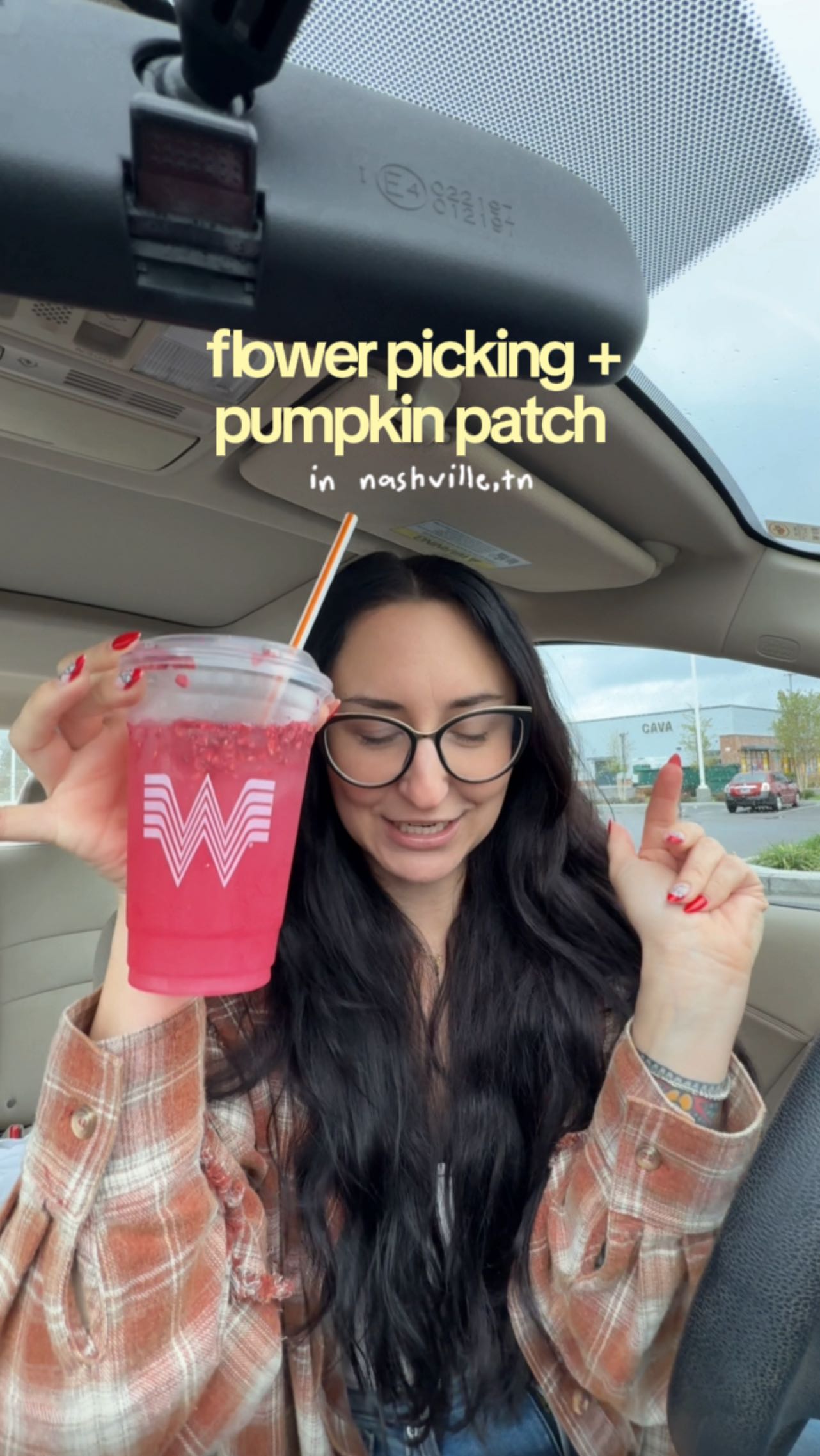 Instagram post by @nashvillewithcaitlin for Whataburger. Caption reads: Just what I needed for a little pick-me-up on a....