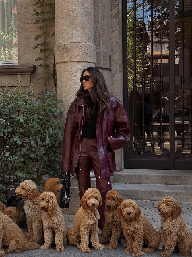 Instagram post by @tamara for The Frankie Shop. Caption reads: If i wasnt a Pharmacist i would have been a…. 😌.