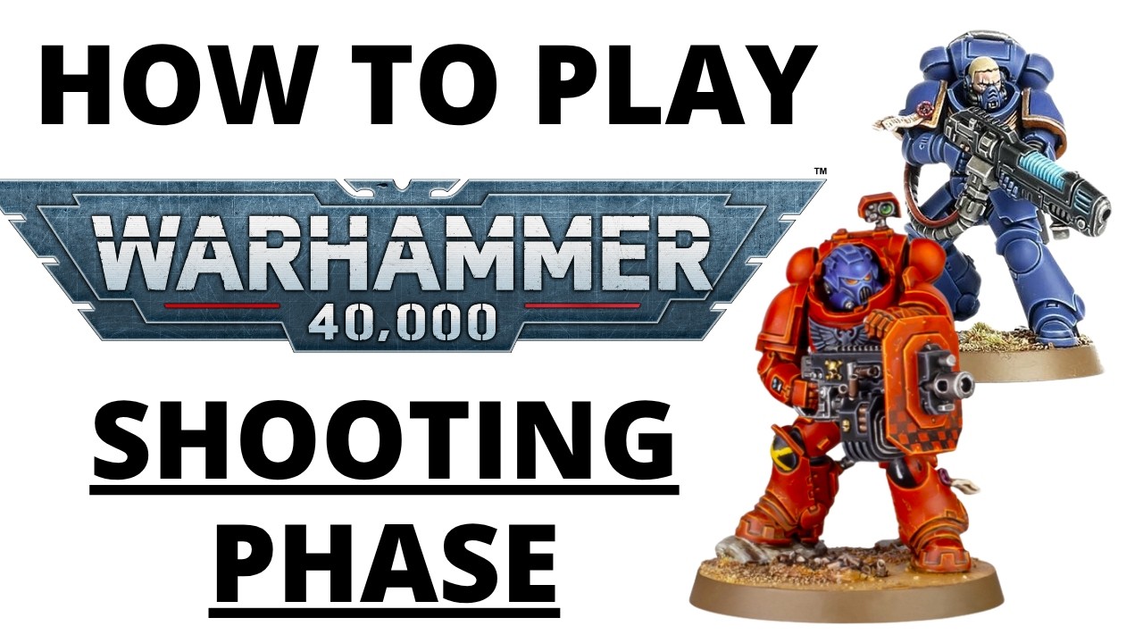 YouTube post by @auspextactics for ELEGOO. Caption reads: The Shooting Phase + Terrain EXPLAINED in....