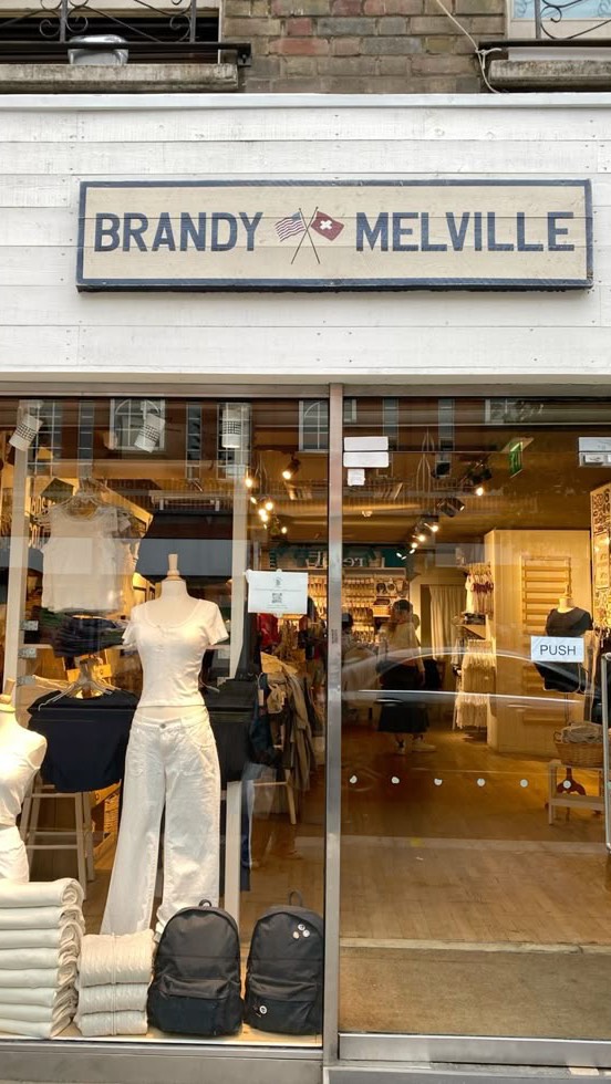 Instagram post by @pumpki_love for Brandy Melville. Caption reads: My first talking unpacking video 🎀(sorry if the....