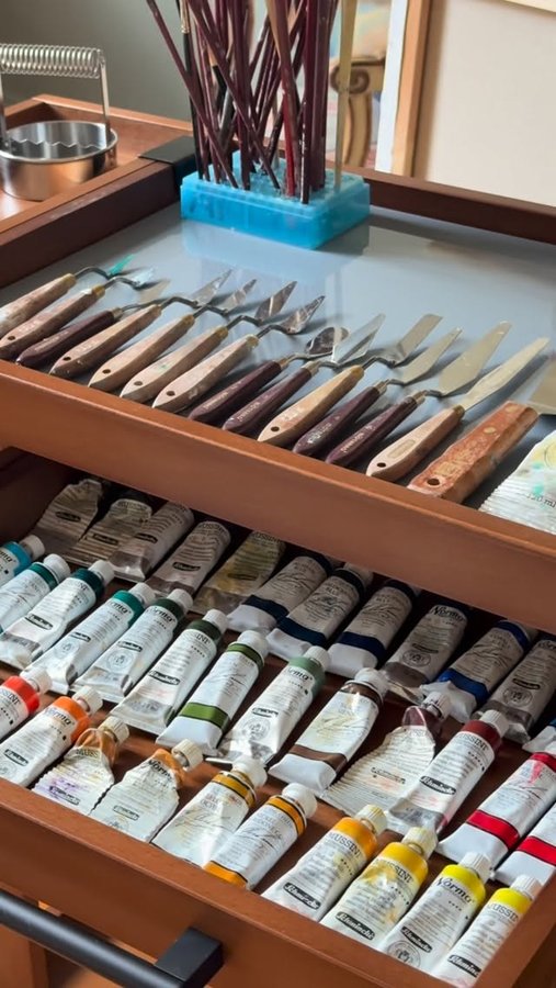 Instagram post by @marroonet for MEEDEN ART. Caption reads: I’m thrilled to partner with @meeden.art a brand....