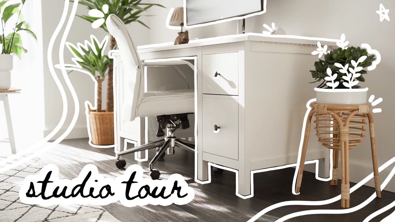 YouTube post by @MyLifeinaBullet for Patch Plants. Caption reads: Studio Tour // How I organize my stationery + desk....